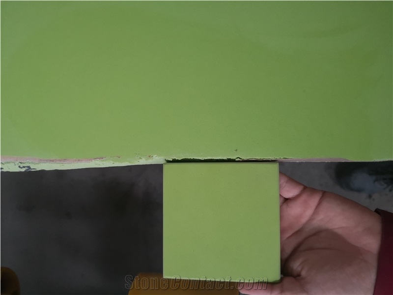 Polished Green Artificial Stone 2010 Quartz Slabs
