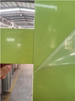 Polished Green Artificial Stone 2010 Quartz Slabs
