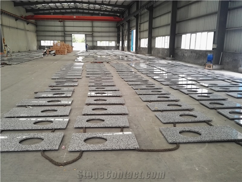 China G439 Grey Granite Prefab Vanity Tops