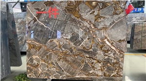 GOLDTOP Natural Rich Color Brown Quartzite Slabs