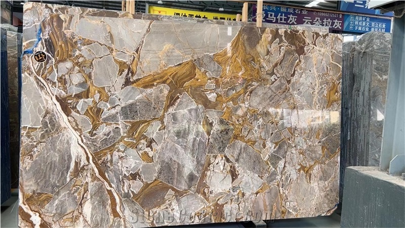GOLDTOP Natural Rich Color Brown Quartzite Slabs