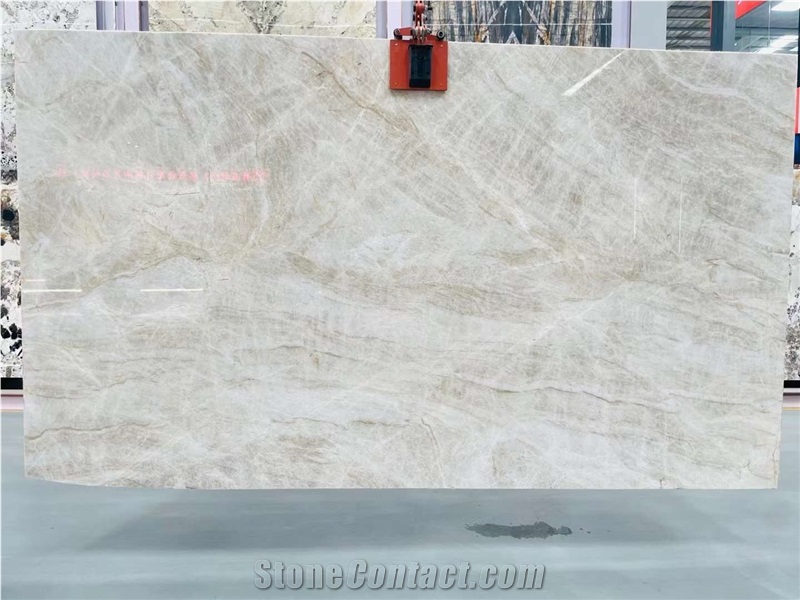Polished Surface Taj Mahal Quartzite White Quartzite Slabs