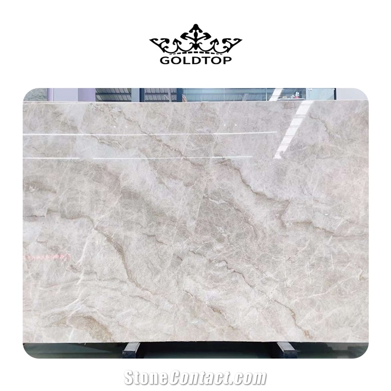 Polished Surface Taj Mahal Quartzite White Quartzite Slabs