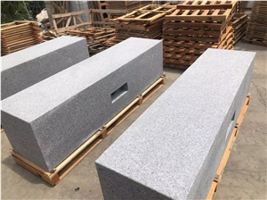China G654 Sesame Ash Granite Flamed Park Bench