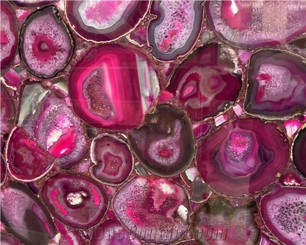 Semi Precious Stone Indoor Design Natural Green Agate Slab