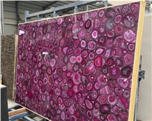 Semi Precious Stone Indoor Design Natural Green Agate Slab