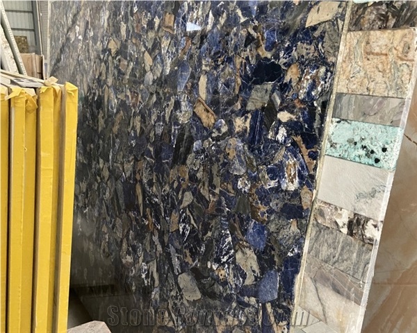 Wholesales Hot Sales Blue Sodalite Semiprecious Stone Slab