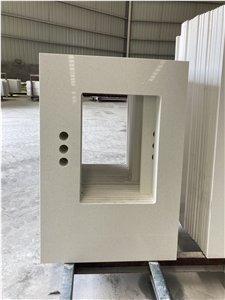 Artificial Quartz Stone Bathroom Vanity Tops For Hotel