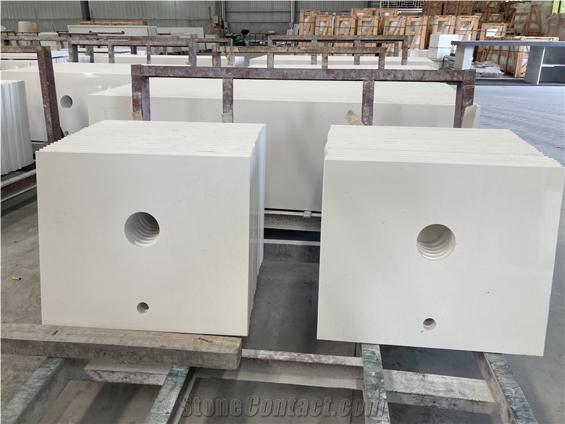 Artificial Quartz Stone Bathroom Vanity Tops For Hotel