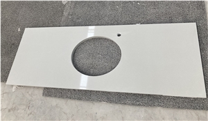 Artificial White Quartz Bathroom Countertop