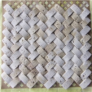 Beige Travertine  Mosaic Tiles Wall Tile Supplier