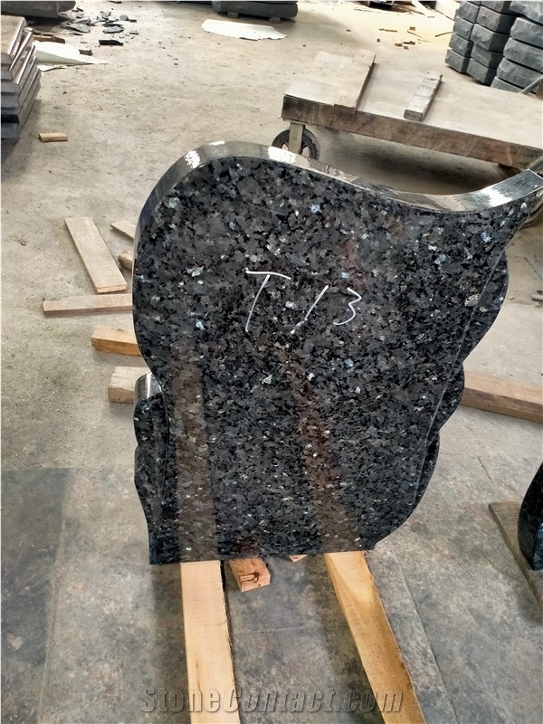 Blue Pearl Granite Tombstone Hungary Style