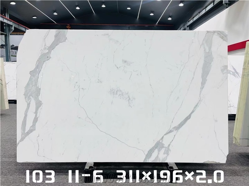 Calacatta Gold White Marble Slabs For Interior Design