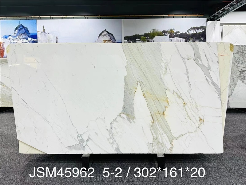 Calacatta Gold White Marble Slabs For Interior Design