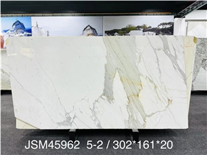 Calacatta Gold White Marble Slabs For Interior Design