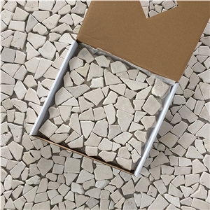 Crema Marfil Tumbled Random Chipped Mosaic Tiles