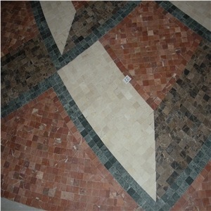 Marble Mosaic Medallions Floor Rug Tile