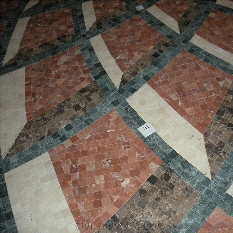 Marble Mosaic Medallions Floor Rug Tile