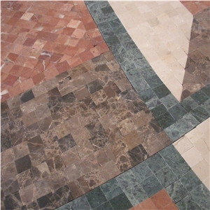 Marble Mosaic Medallions Floor Rug Tile