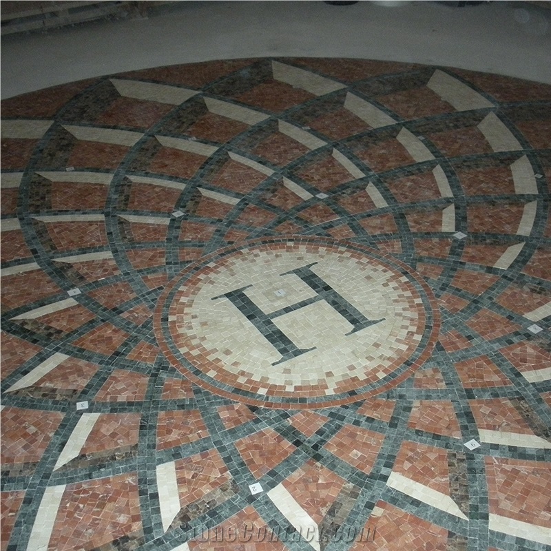 Marble Mosaic Medallions Floor Rug Tile