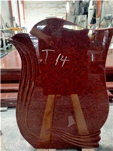 Red Granite Gravestone