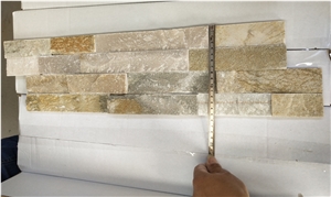 Z Shape Yellow Stone Wall Cladding Panels