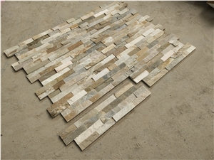 Z Shape Yellow Stone Wall Cladding Panels
