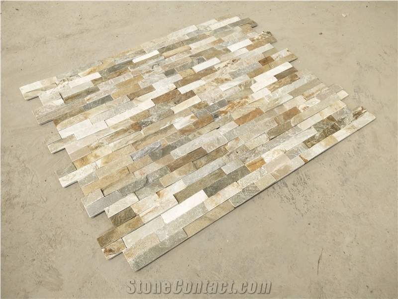 Z Shape Yellow Stone Wall Cladding Panels