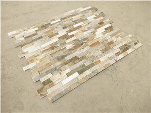 Z Shape Yellow Stone Wall Cladding Panels
