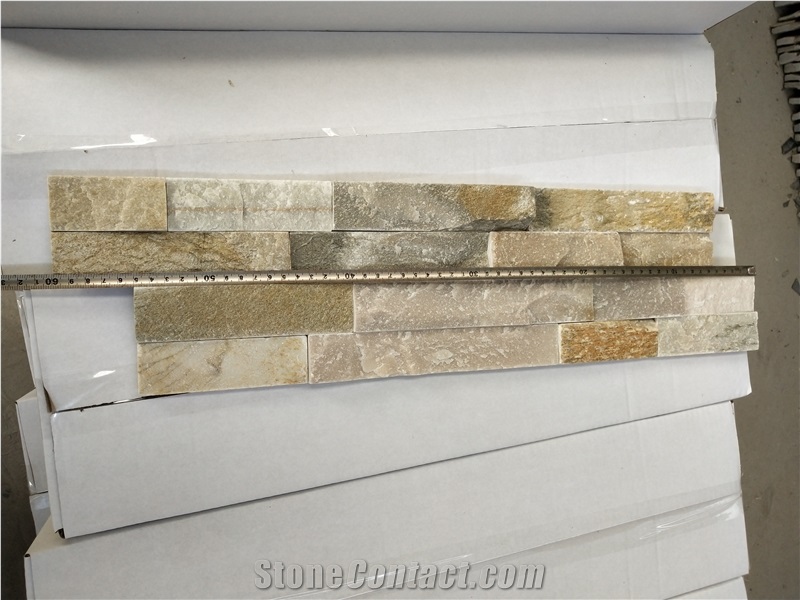Z Shape Yellow Stone Wall Cladding Panels