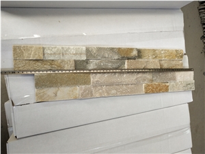 Z Shape Yellow Stone Wall Cladding Panels