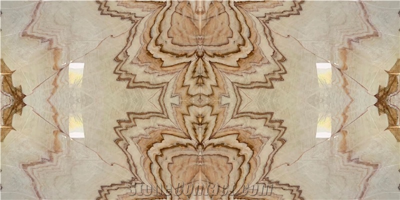 Beige Camel Onyx Slab Tiles