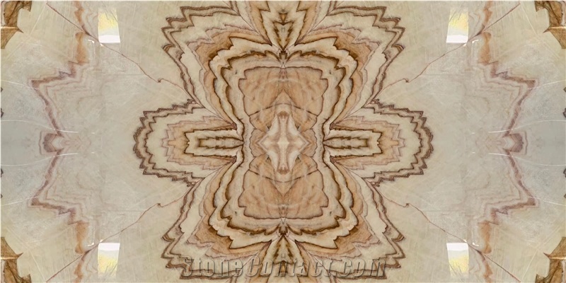 Beige Camel Onyx Slab Tiles
