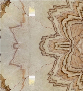 Beige Camel Onyx Slab Tiles