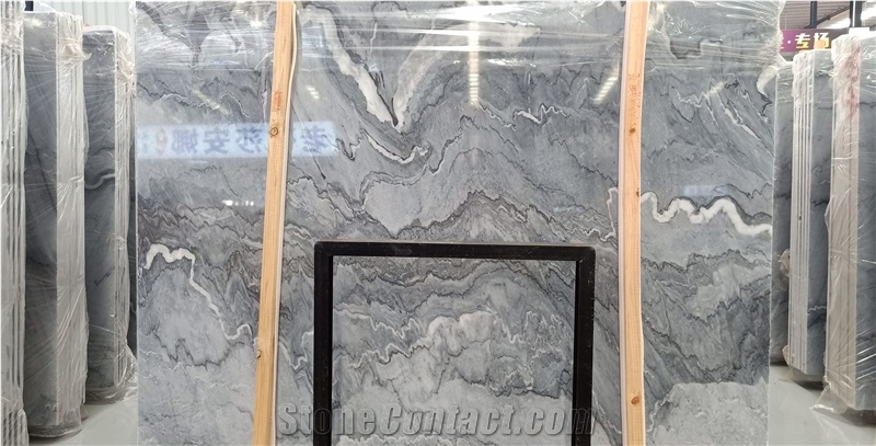 China Bookmatch Bruce Grey Marble Slab