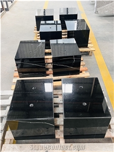 Cut To Size Turkish Marquina Black Marble Tiles, Slab