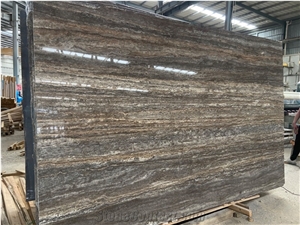 Iran Silver Grey Travertine Slab