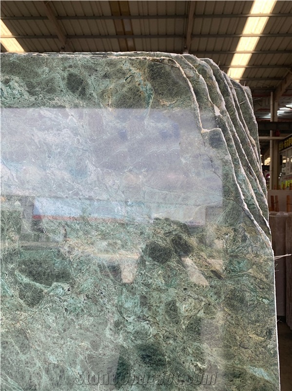Polished Birjand Dark Green Marble Slabs