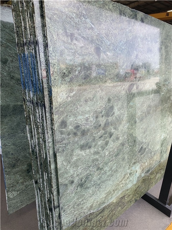 Polished Birjand Dark Green Marble Slabs