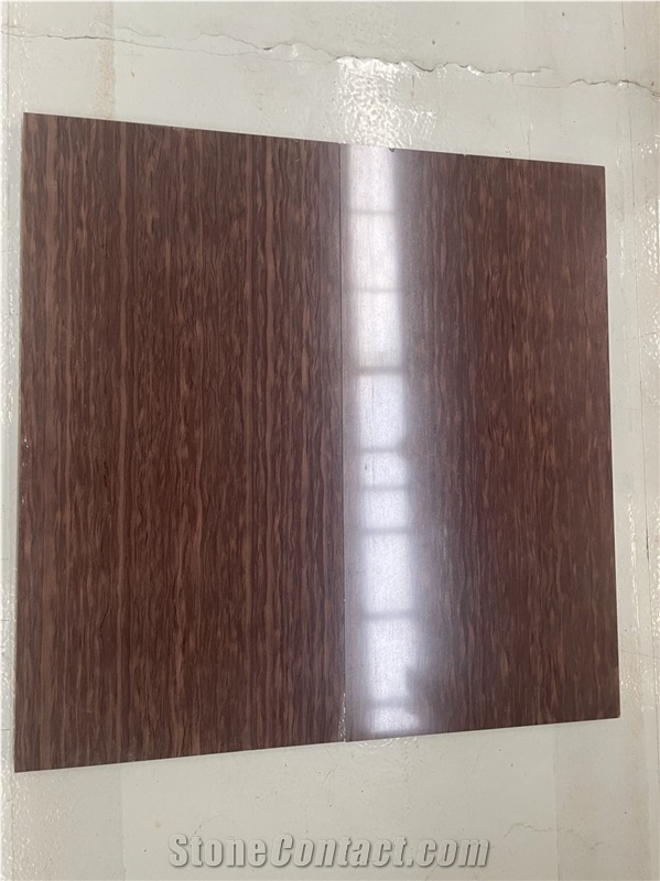 Purple Brown Rosewood Grain Sandstone Slab Tile