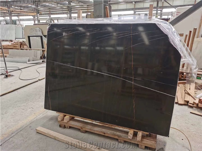 Sahara Noir Black Marble Slab