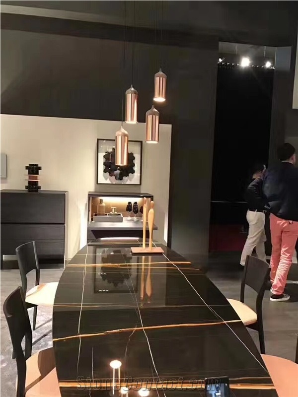 Sahara Noir Black Marble Slab