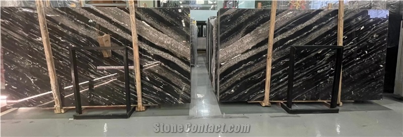 Silver Portoro Marble Slabs Tiles
