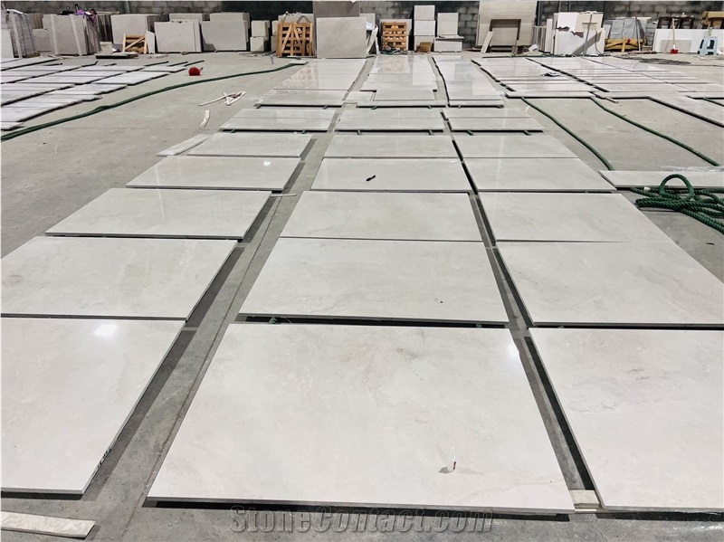 White Grey Travertine Slab Tile