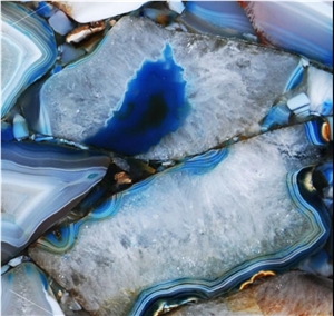 Blue Agate Semiprecious Stone Slabs Blue Agate Semiprecious Stone Slabs