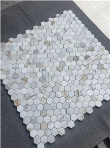 China Hexagon Mosaic Tile Mix Colour Marble