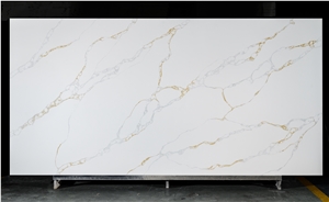 AQ0807 Engineered Stone Tiles Calacatta Gold Oro Slab