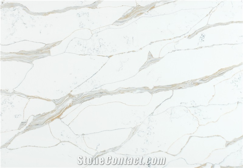 AQ081 Calacatta White Super Quartz Slabs 3200*1600