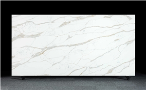 AQ081 Calacatta White Super Quartz Slabs 3200*1600