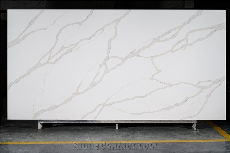 Calacatta Hot Sale Quartz Stone Slabs Artificial Stone Tiles